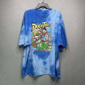 Disney DuckTales Tie-Dye Blue Graphic T-Shirt XXL Limited Edition